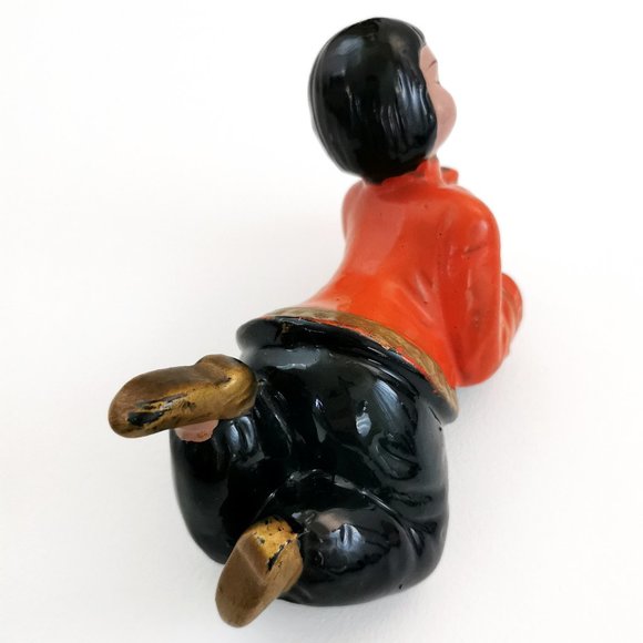 50s Ceramic Chinese Girl Shelf Edge Figurine - Picture 9 of 16